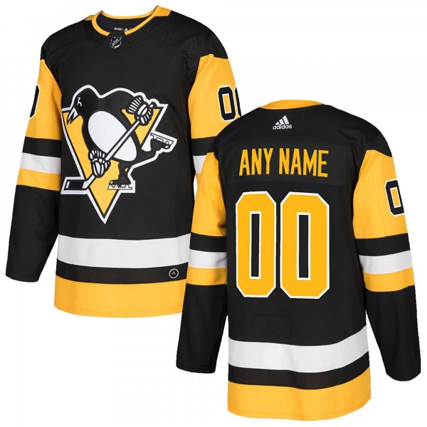 Men's Pittsburgh Penguins adidas Black Custom Jersey