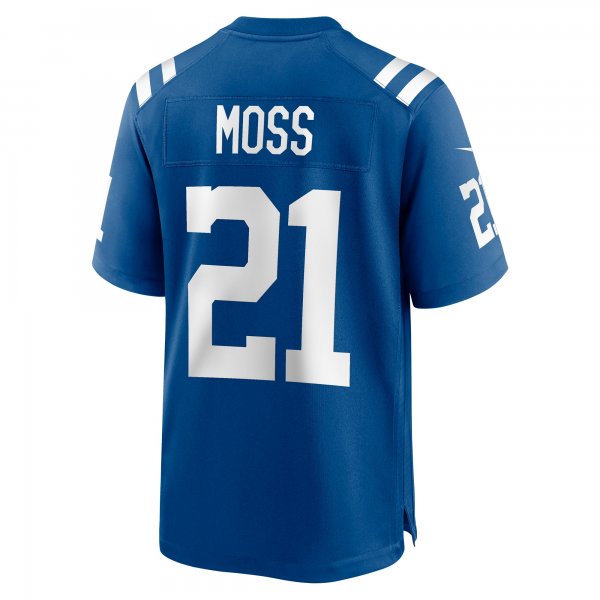 Men's Indianapolis Colts Zack Moss Nike Royal Game Player Jersey