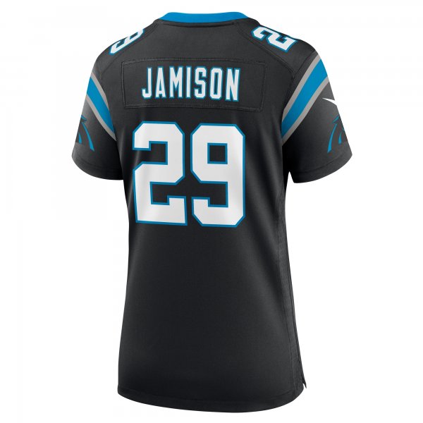 Women's Carolina Panthers D'Shawn Jamison Nike  Black Team Game Jersey