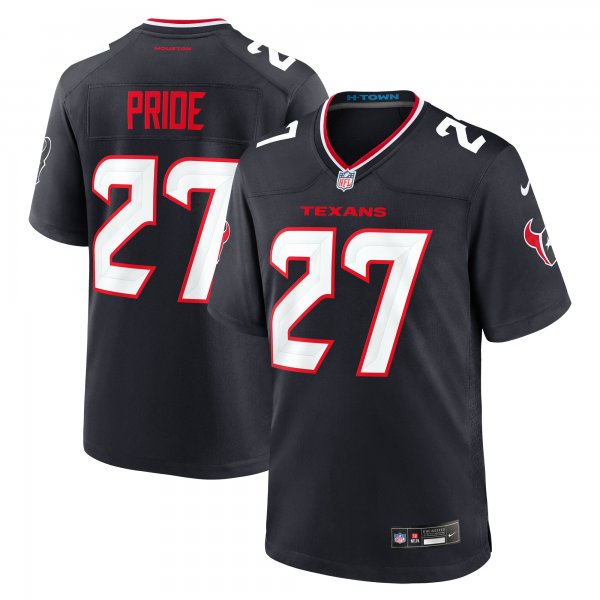 Men's Houston Texans Troy Pride Nike  Navy Team Game Jersey