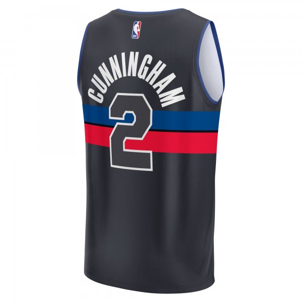 Men's Detroit Pistons Cade Cunningham Fanatics Black Fast Break Replica Player Jersey - Statement Edition