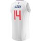 Youth LA Clippers Terance Mann Fanatics White Fast Break Player Jersey - Association Edition