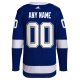 Men's Tampa Bay Lightning  adidas Royal Home  Primegreen Custom Jersey