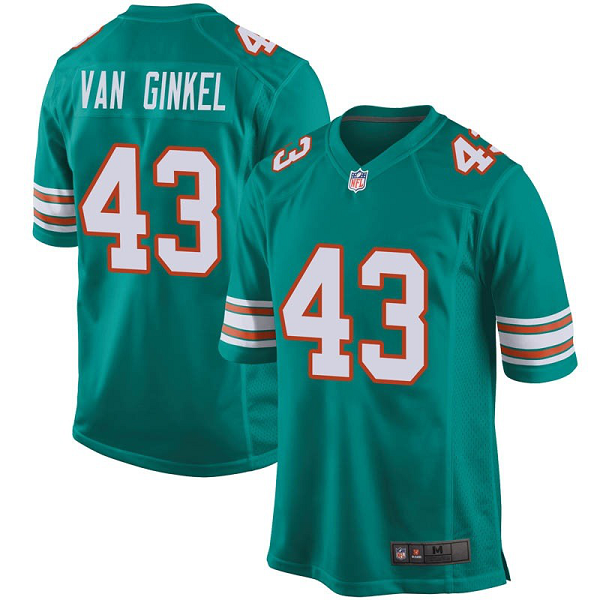 Youth Nike Miami Dolphins #43 Andrew Van Ginkel Aqua Game Alternate Jersey