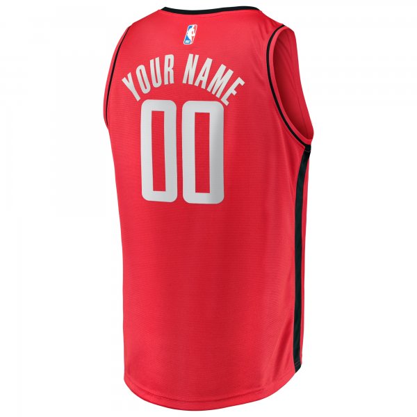 Men's Houston Rockets Fanatics Red Fast Break Custom Replica Jersey - Icon Edition