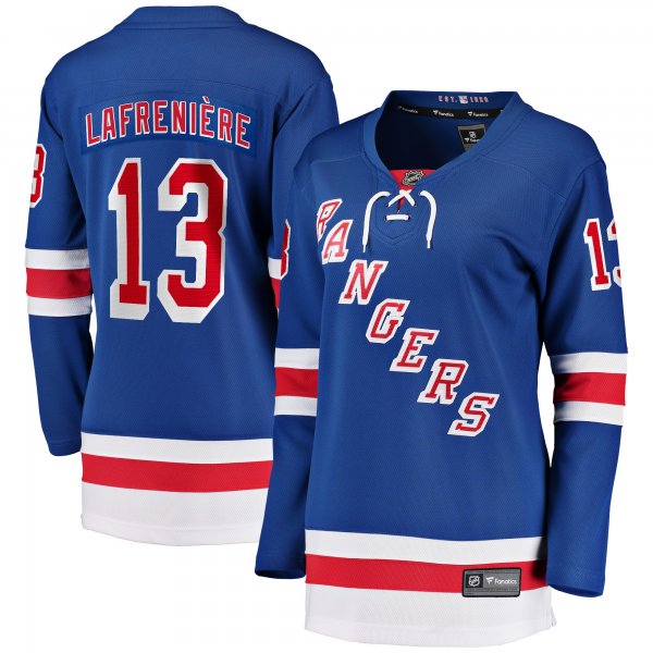 Women's New York Rangers Alexis LafreniÃ§ÂÂ«re Fanatics Blue Breakaway Player Jersey