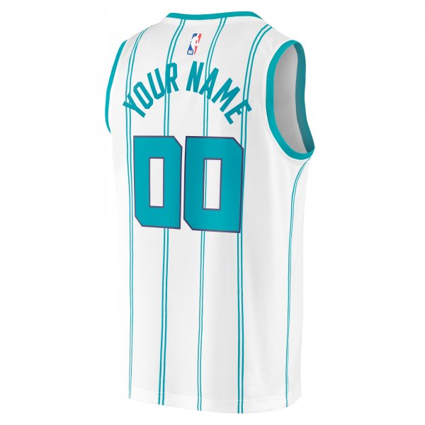 Men's Charlotte Hornets Fanatics White Fast Break Custom Replica Jersey - Association Edition