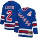 Men's New York Rangers Brian Leetch Mitchell & Ness Blue Alternate Captain Patch 1993/94 Blue Line Player Jersey