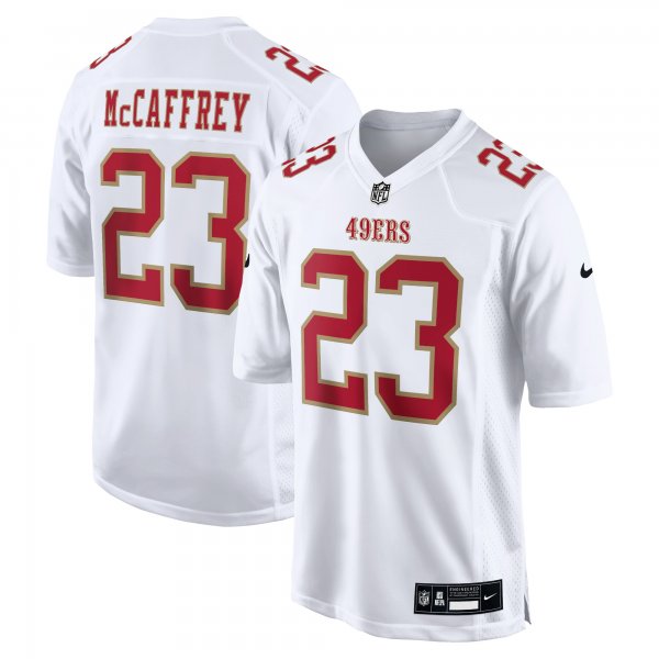 Men's San Francisco 49ers Christian McCaffrey Nike Tundra White Fashion Game Jersey