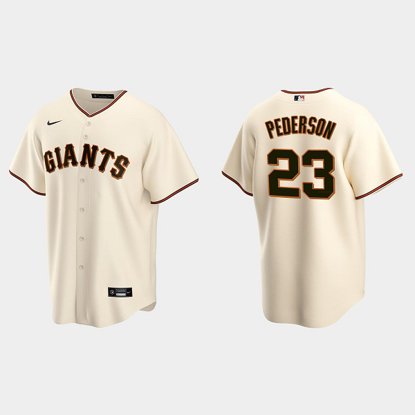 Men's San Francisco Giants #23 Joc Pederson Cream Home MLB Jersey