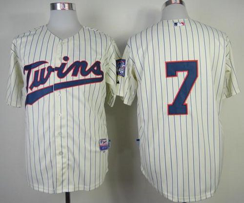 Minnesota Twins #7 Joe Mauer Stitched Cream MLB Jersey