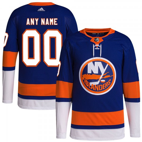 Men's New York Islanders  adidas Royal Home  Primegreen Custom Jersey