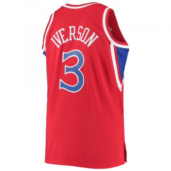 Men's Philadelphia 76ers Allen Iverson Mitchell & Ness Red 1996/97 Big & Tall Hardwood Classics Swingman Jersey