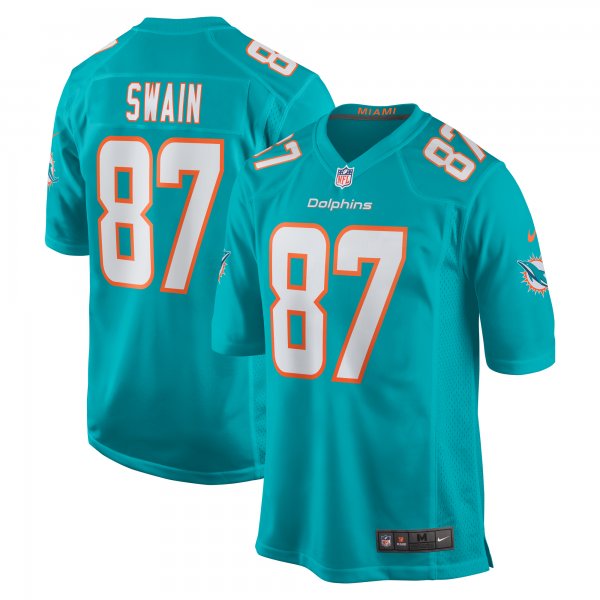 Men's Miami Dolphins Freddie Swain Nike  Aqua  Game Jersey