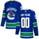 Men's Adidas Canucks Personalized Blue Home NHL Jersey