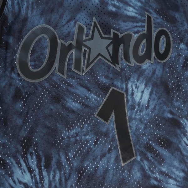 Men's Orlando Magic Penny Hardaway Mitchell & Ness Black Hardwood Classics 1984/85 Tie-Dye Swingman Jersey