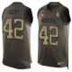 Men's Nike San Francisco 49ers #42 Ronnie Lott Green Stitched NFL Limited Salute To Service Jersey