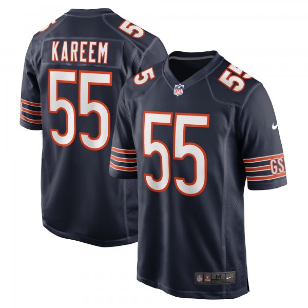 Men's Chicago Bears Khalid Kareem Nike  Navy Team Game Jersey