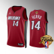 Tyler Herro Men's Miami Heat 2023 NBA Finals Red #14 Icon Edition Jersey