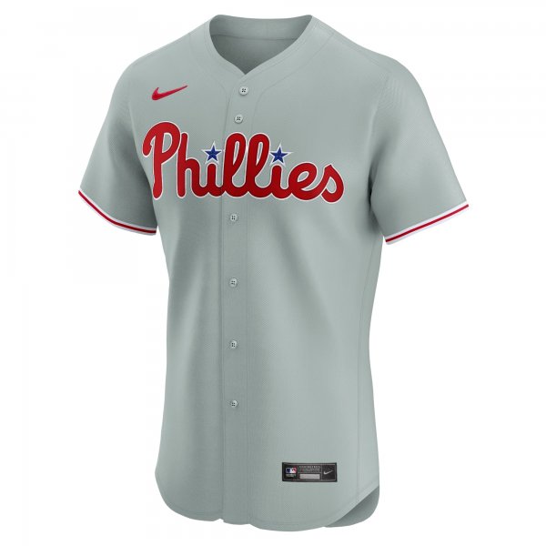 Men's Philadelphia Phillies Nike Gray Road Elite Jersey