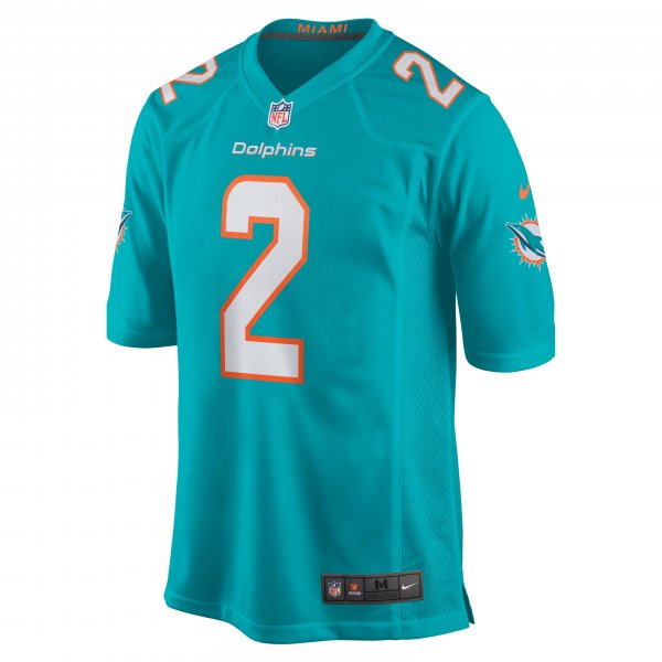 Men's Miami Dolphins Matt Haack Nike Aqua Game Jersey