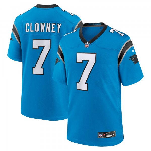 Men's Carolina Panthers #7 Jadeveon Clowney Nike  Blue Alternate  Limited Jersey