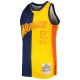 Men's Golden State Warriors Baron Davis Mitchell & Ness Navy/Gold Hardwood Classics 2006/07 Split Swingman Jersey