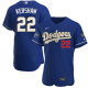 Men's Los Angeles Dodgers #22 Clayton Kershaw Royal Blue Championship Flex Base Sttiched MLB Jersey