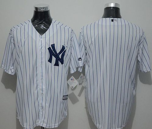 New York Yankees Blank White Strip New Cool Base Stitched MLB Jersey