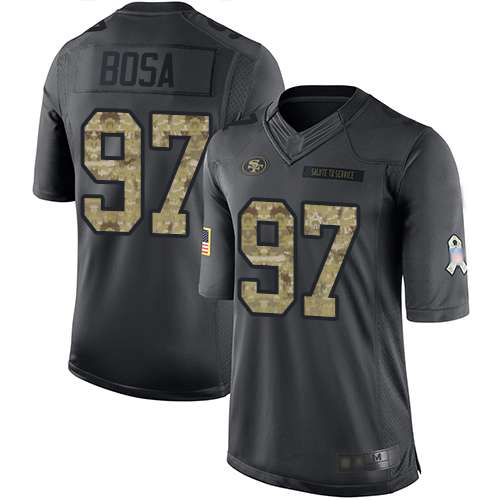 San Francisco 49ers #97 Nick Bosa Black Men's Stitched NFL Limited 2016 Salute To Service Jersey