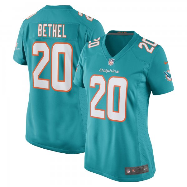 Women's Miami Dolphins Justin Bethel Nike Aqua Game Player Jersey