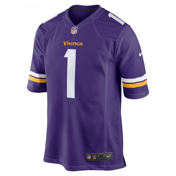 Men's Minnesota Vikings Number 1 Dad Nike Purple Game Jersey