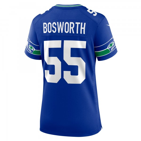 Women's Seattle Seahawks Brian Bosworth Nike Royal Throwback Retired Player Game Jersey