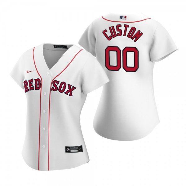 Women's Boston Red Sox Custom Nike White 2020 Home Jersey