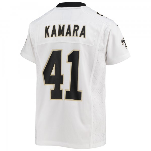 Youth New Orleans Saints Alvin Kamara Nike White Game Jersey