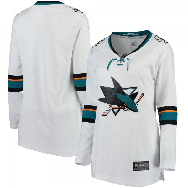 Women's San Jose Sharks Fanatics White Away Breakaway Jersey