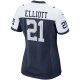 Women's Dallas Cowboys Ezekiel Elliott Nike Navy Alternate Game Team Jersey