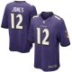 Men's Baltimore Ravens #12 Jacoby Jones Nike Purple Jersey