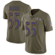 Nike Baltimore Ravens #55 Terrell Suggs Olive Men's Stitched NFL Limited 2017 Salute To Service Jersey