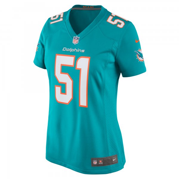 Women's Miami Dolphins David Long Jr. Nike Aqua Game Jersey