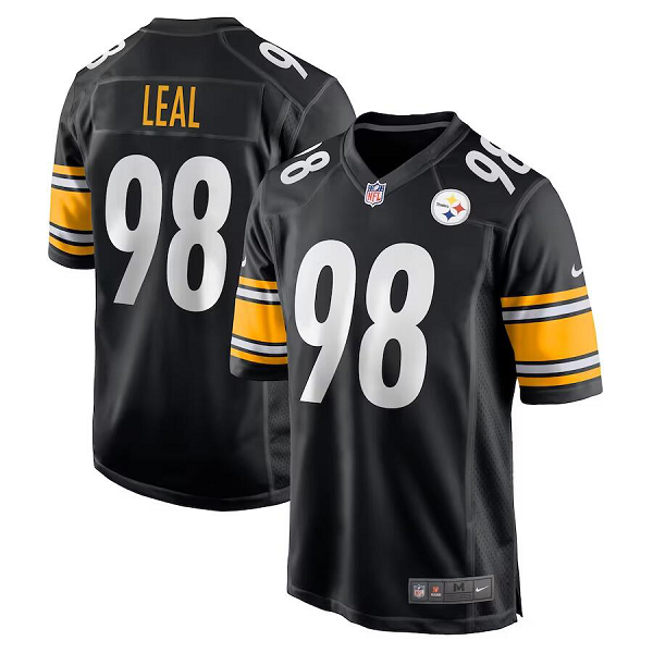 Men's Nike Pittsburgh Steelers #98 DeMarvin Leal Black Limited Player NFL Jersey