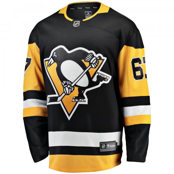 Men's Pittsburgh Penguins Rickard Rakell Fanatics Black Home Breakaway Player Jersey