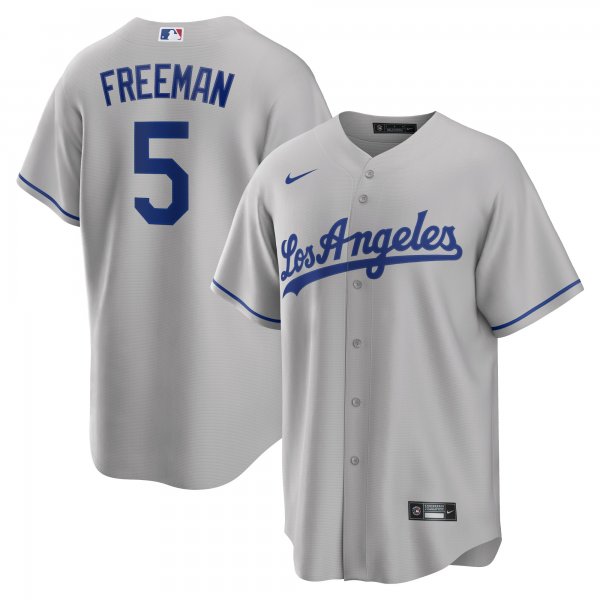 Men's Los Angeles Dodgers Freddie Freeman Nike Gray Road Replica Player Jersey