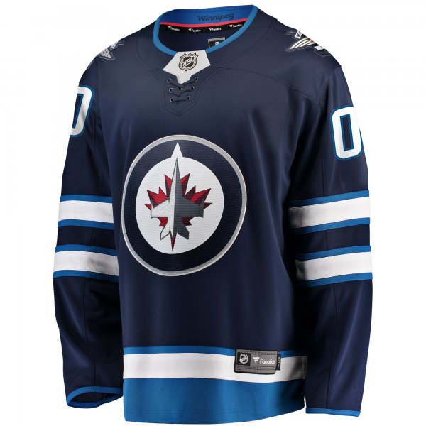 Men's Winnipeg Jets Fanatics Blue Home Breakaway Custom Jersey