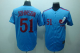 Mitchell And Ness Montreal Expos #51 Randy Johnson Blue Stitched Throwback MLB Jersey