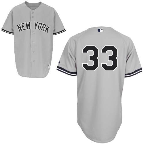 New York Yankees #33 Kelly Johnson Grey Stitched MLB Jersey