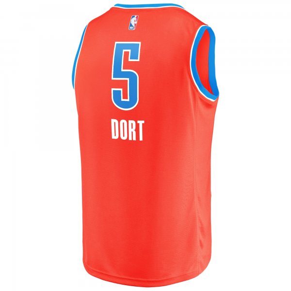 Youth Oklahoma City Thunder Luguentz Dort Fanatics Orange Fast Break Replica Player Jersey - Statement Edition