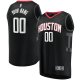 Men's Houston Rockets Fanatics Black Fast Break Replica Custom Jersey - Statement Edition