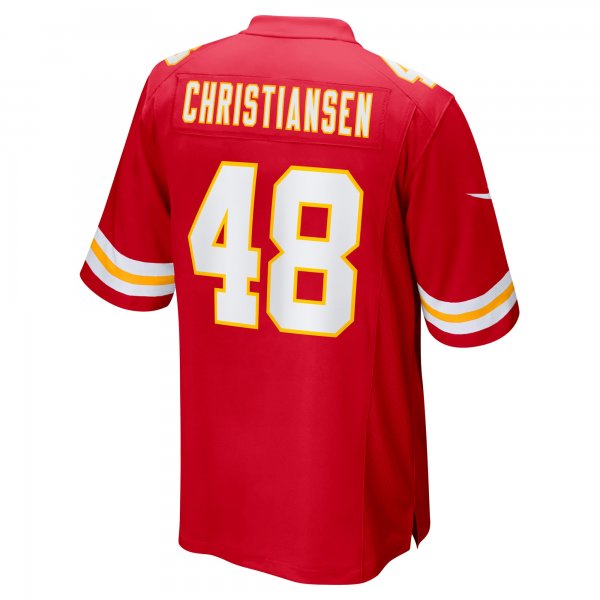 Men's Kansas City Chiefs Cole Christiansen Nike Red Game Player Jersey