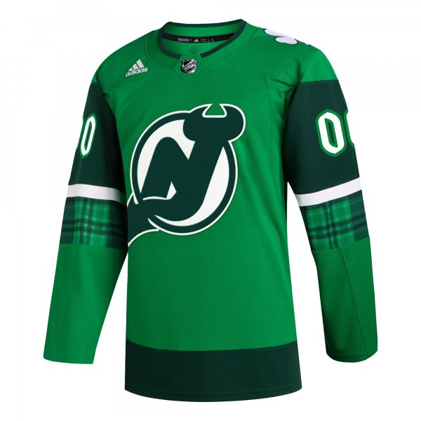 Men's New Jersey Devils  adidas Kelly Green St. Patrick's Day Custom Jersey